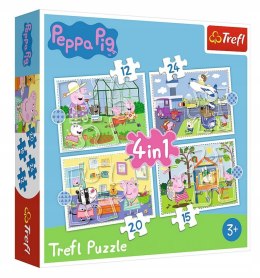 Puzzle 4w1 Świnka Peppa Trefl 3+ 34359 Peppa Pig