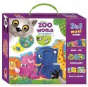 Gra edukacyjna 3w1 Zwierzęta w Zoo Puzzle Roter