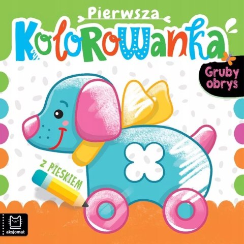 Pierwsza Kolorowanka z Pieskiem Gruby Obrys