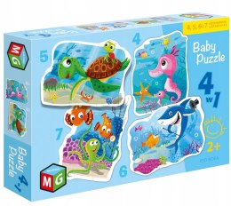 Baby Puzzle 4w1 Ocean Pod Wodą Multigra 2+
