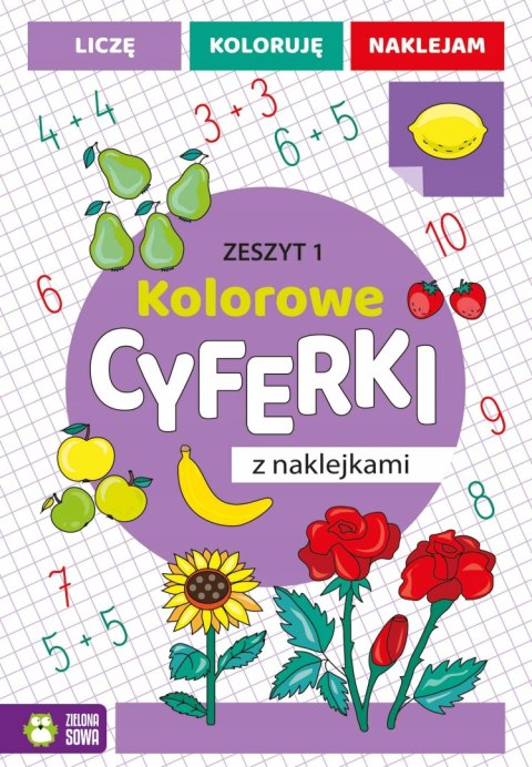 Kolorowe cyferki z naklejkami Zeszyt 1 Cyfry