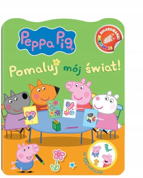 Świnka Peppa Kolorowanki Naklejanki Pomaluj mój