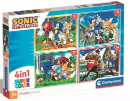 Puzzle 21522 4w1 Sonic The Hedgehog Clementoni Super Kolor 3+