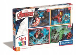 Puzzle 21525 4w1 Avengers Marvel Clementoni Super Kolor 3+