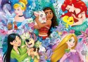 Puzzle 60 elementów 26995 Disney Princess Księżniczki Clementoni Supercolor