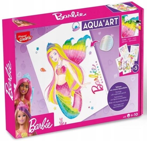 Obrazy akwarelowe zestaw do malowania Maped Creativ Aqua Art Barbie