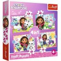 Puzzle 4w1 Koci Domek Gabi 34620 Trefl Przygody Gabi