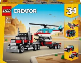 Lego Creator 31146 Ciężarówka z platformą i helikopter 3w1