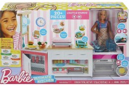 Zestaw kuchenny Lalka Barbie akcesoria GWY53 Ciastolina Światło Dźwięk