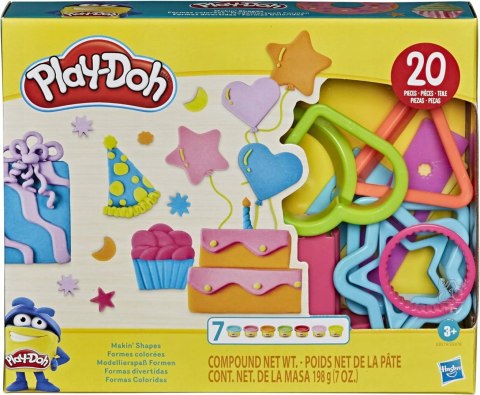 Ciastolina Play doh E9379 Kształty Zestaw kreatywny 20 elementów 7 Kolorów