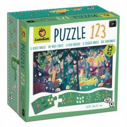 Puzzle 123 Matematyczne Puzzle dla Najmłodszych Zaczarowany Las Ludattica