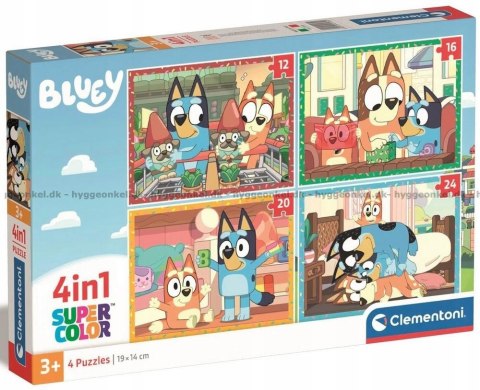 Puzzle 4w1 Bluey 21526 Clementoni Super Kolor 3+ Blue Bingo