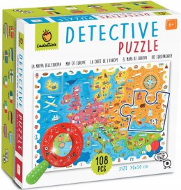 Puzzle Gra Detektywistyczna Mapa Europy 108 el. 5+ 22761 Ludattica
