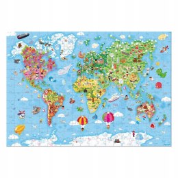 Puzzle w walizce Ogromna mapa świata 300 elementów 7+ Janod