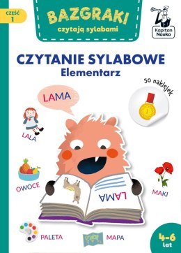 Bazgraki czytają sylabami Czytanie Sylabowe Elementarz Kapitan Nauka 4+