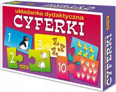 Cyferki Układanka Dydaktyczna Edukacyjna Cyfry Adamigo