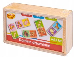 Domino Drewniane Farma Gra Rodzinna Logiczna 3+ Smily Play
