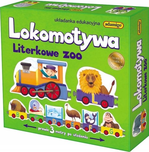 Puzzle Lokomotywa Literkowe Zoo Adamigo Literki 3+