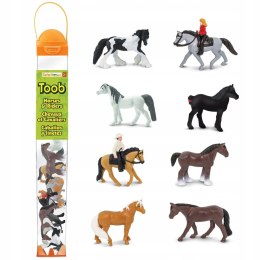 Figurki Konie z Jeźdźcami Zestaw Figurek w Tubie Safari Ltd.