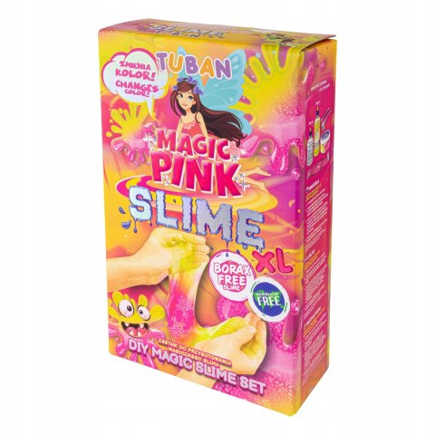 Zestaw do Robienia Glutów Super Slime Magic Pink XL Zmieniający Kolor Tuban