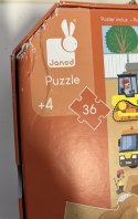 OUTLET Puzzle w walizce Plac budowy 36 elementów Janod