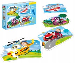 Puzzle 4w1 Baby Pojazdy Multigra Układanki