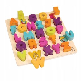 AlphaB.tical Drewniane puzzle Literki B.Toys BX1823 Litery Układanka 18m+