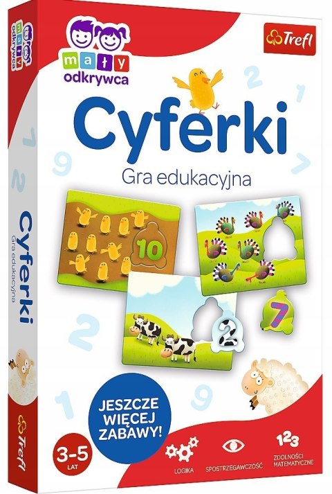 Cyferki Mały odkrywca gra edukacyjna Trefl Cyfry