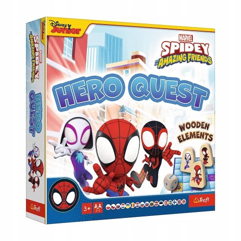 Gra planszowa Spidey i Super Kumple Hero Quest Trefl 3+ Drewniane Figurki