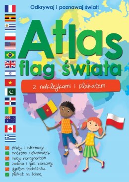 Atlas flag świata z naklejkami i plakatem Wilga