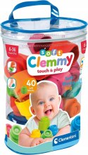 Klocki Clemmy Soft Woreczek z 40 klockami 17878 Clementoni 6m+