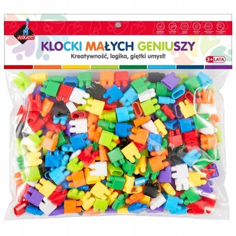 Klocki małych geniuszy Cegiełki 280 elementów 3+ Askato