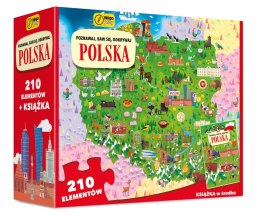 Poznawaj baw się odkrywaj Polska Puzzle Edukacyjne Wilga 210 elementów