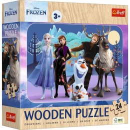 Puzzle drewniane Kraina Lodu Frozen 24 elementów 20264 Trefl