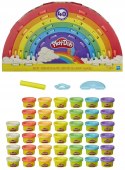 Ciastolina Play-Doh Duży Zestaw Tęcza 40 Tub 1,12 kg E6016