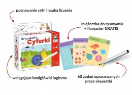 Cyferki Gryzmołki Zadania + Flamaster Zmazywalny Kapitan Nauka