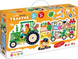 CzuCzu Moto puzzle Traktor 2+ 24 elementy Czu czu Układanka Dwulatka