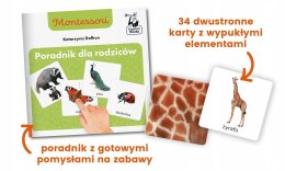 Montessori Zwierzęta tu i tam Kapitan Nauka + Poradnik z Pomysłami Zabaw 2+