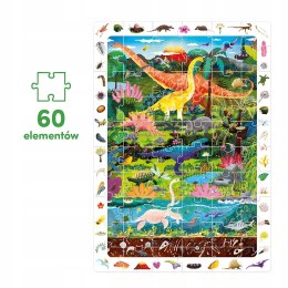 Puzzle Obserwacyjne Dinozaury 60 elementów 4+ Czuczu Układanka